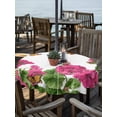 thumbnail image 2 of Outdoor Tablecloth with Umbrella Hole for Patio/Picnic/Party/Camping, Pink Spring Floral Waterproof Table Cloth Round Cover Washable, Butterfly Farmhouse (Dia 54"), 2 of 8