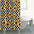 thumbnail image 4 of Waterproof Cute Sunflower Colorful Shower Curtain 72x72 Inch Boho Style Polyester Unique Shower Curtain for Bathroom Hotel Home Decor with 12 Plastic Hooks, 4 of 5