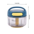 thumbnail image 3 of Manual Food Processor, Hand Pull String Vegetable Chopper, Garlic Mincer/Onion Cutter, Stainless Steel Blades, Portable for Home/Travel, 3 of 6