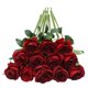 thumbnail image 1 of Ramo de rosas rojas Tifuly de flores artificiales de 50 cm con 12 tallos, 1 of 9