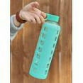 thumbnail image 4 of purifyou Glass Water Bottle with Ultra-Soft Silicone Sleeve & Stainless Steel Lid Insert (Set of 2 Glow in The Dark, 32 oz), 4 of 8
