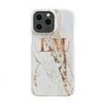 thumbnail image 1 of Personalised Cracked Marble Bronze Initials iPhone 16 Pro Case,iPhone 14 Pro Max, 1 of 4