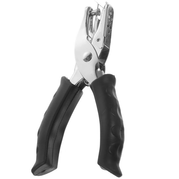 OUNONA 1Pcs Black Paper Puncher for Punching Card-Stock and Thin Metal