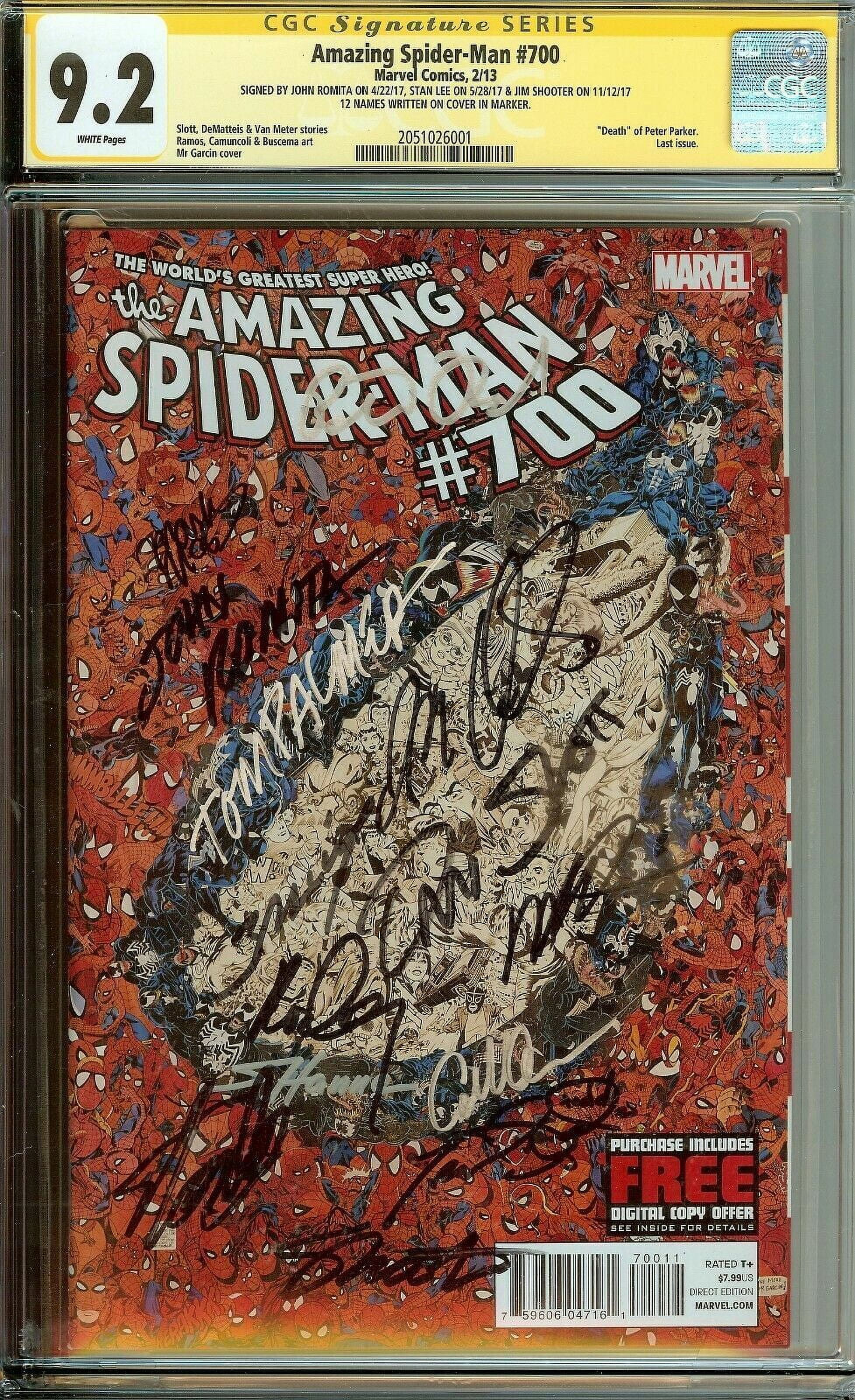 CGC Amazing Spider-Man #700 CGC 9.2 Signed 15x Stan Lee John Romita Jim Shooter