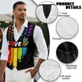 thumbnail image 6 of Yuyamidu Love Men's Formal Vest Set Slim Fit Waistcoat for Wedding Prom Party Colorful American Flag Mens Suit Vest Tuxedo Vests Size XL, 6 of 7