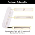 thumbnail image 3 of ONLTCO RV Vent Lid Replacement RV Vent Cover, Trailer, Camper, Motorhome Roof Vent Cover White Stainless Steel Hinge 2 Pack, 3 of 4
