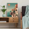 thumbnail image 5 of UXIEQU Coastal Village Canvas Wall Art 15.75x11.81 Inches, 5 of 8