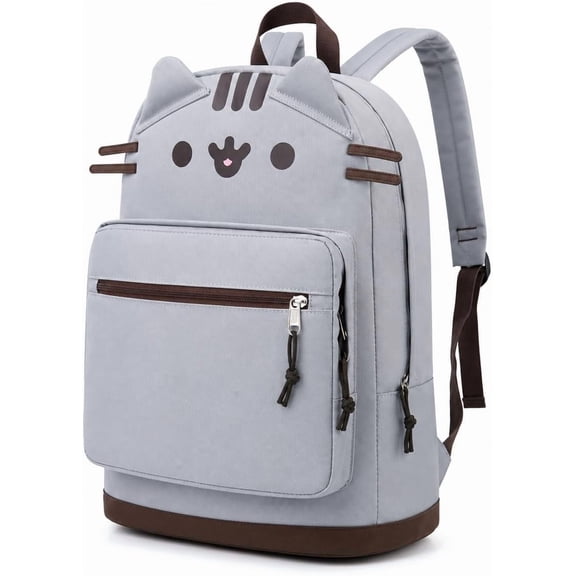 RVOV Cute Cat Ear Backpack for Women, Lightweight Kawaii Travel Daypack with Multi Pockets, Casual School Backpack , 12L Nylon Bag for Commute