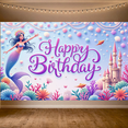 thumbnail image 6 of Decorative Design Banner Colorful Shell Theme Underwater Castle Design for Children's Party Kids Celebration Mermaid Event, 6 of 9
