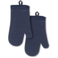 thumbnail image 1 of Oven Mitt 2-Pack Set KitchenAid Ribbed Soft Silicone Blue, 1 of 6