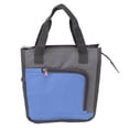 thumbnail image 4 of Bolsa térmica refrigerada con asa ancha, reutilizable, para el supermercado, para el trabajo, viajes, senderismo, entrega de comida, color azul, 4 of 14
