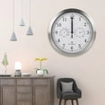 thumbnail image 5 of 12Inch Clock Automatic Time Adjustment Scanning Radio Controlled Clock Temperature Hygrometer Wall Clock Quiet Design, 5 of 6