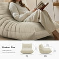 thumbnail image 2 of eChamp Oversized Bean Bag Chair for Adults,Large Teddy Plush Floor Single Sofa Memory Foam Lounge Chair for Living Room,White, 2 of 9