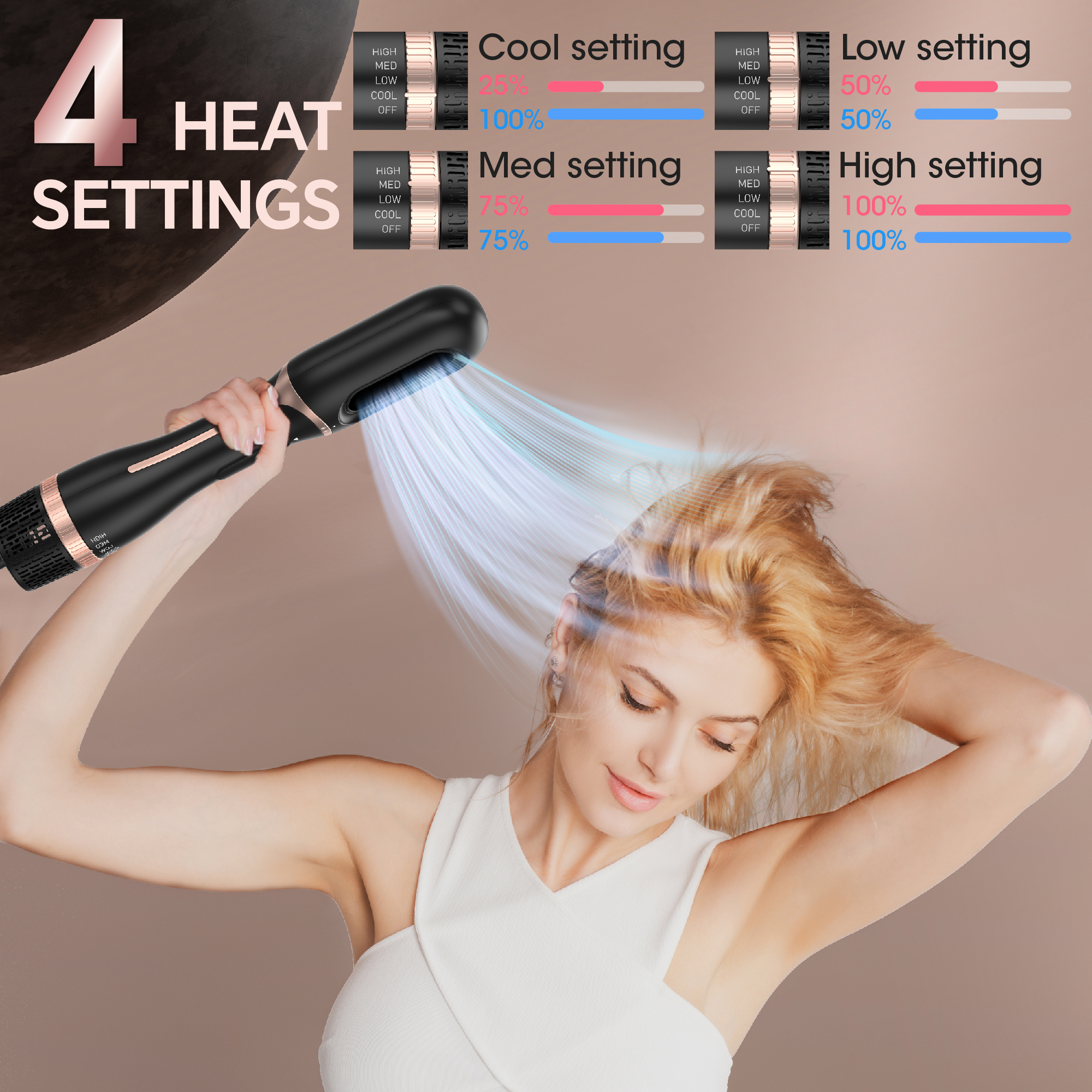 SKIMI Hair Dryer Brush Hot Air Styling Tool Set photo 3