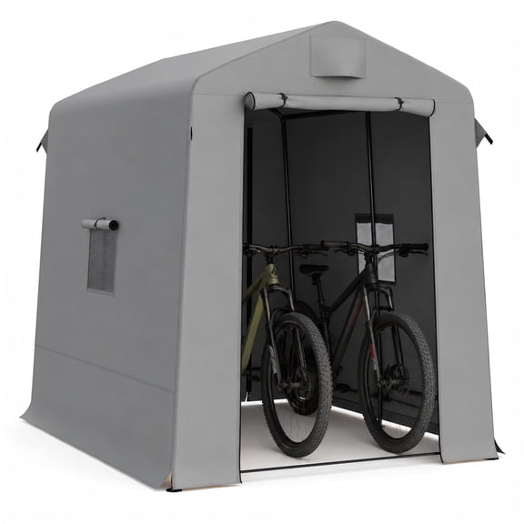 Birodeko Outdoor Storage Shed 7x6x6 FT, Portable Storage Shelter, Dark Gray