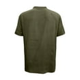 thumbnail image 4 of Patlollav Mens Summer Shirts Cotton Linen Solid Color Casual Short Sleeve Shirt, 4 of 4
