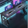 thumbnail image 3 of Modern Carbon Fiber Desktop Computer Desk for Office Furniture Internet Cafe Double Gaming Table Home Office Computer Table Z My Lux Decor Round, 3 of 30