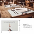 thumbnail image 3 of Placemats Set of 6, Cartoon Rockets Woven Placemat, Linen Place Mats for Kitchen/Dining Tables, Letters It's Monday We Have Lift-off Washable Table Mats for Party, 3 of 8