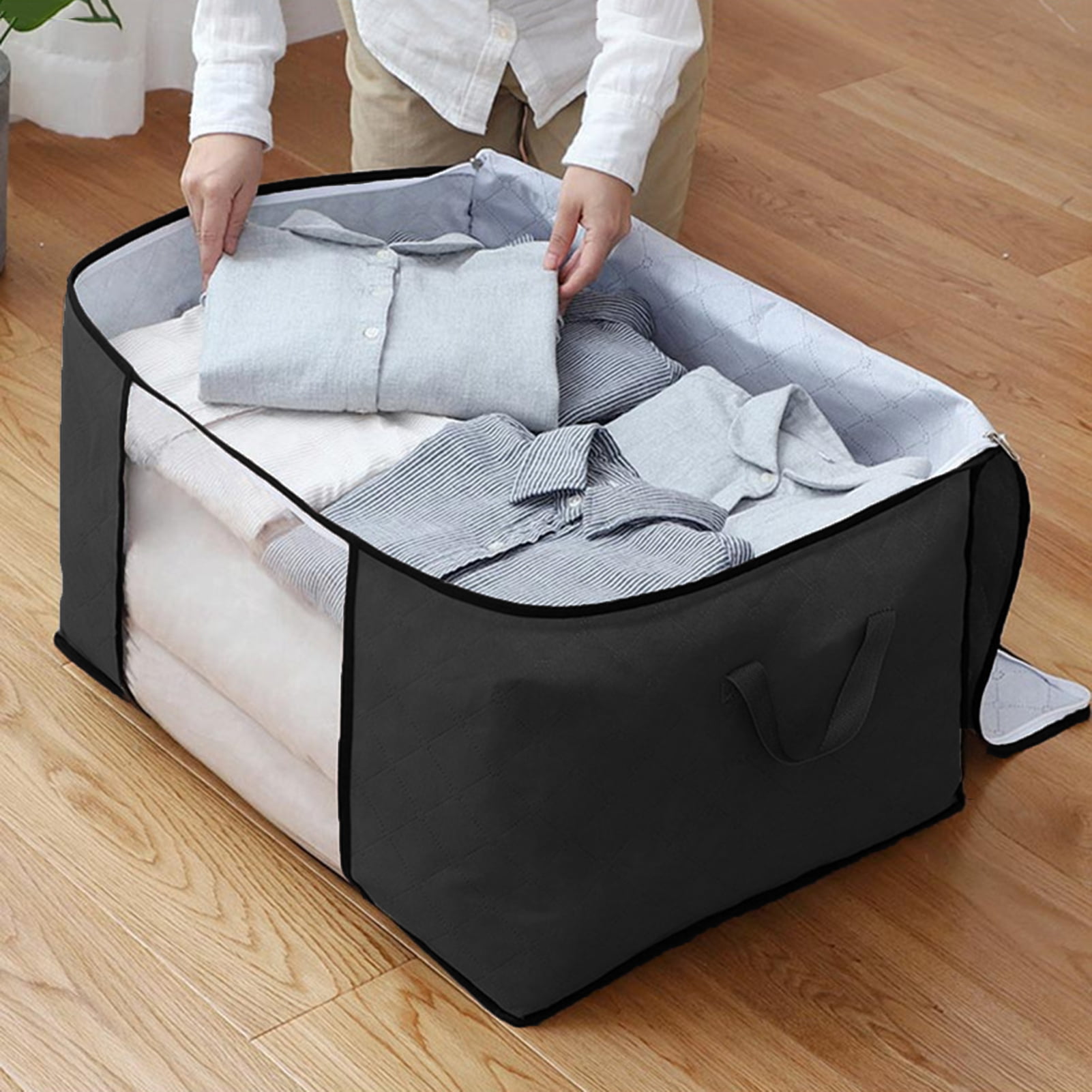 Clear Bins for Organizing Clothes Duty Bags Folding Tote Bag Groceries  Heavy Bag Shopping And Reusable Foldable Portable Grocery Housekeeping &  Organizers Transparent Storage Bag 