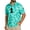 Marlin Palm Green, variant on Men's Dry Fit Polo Shirt with Hawaiian Print Moisture Wicking Short Sleeve Top for Casual & Beach Wear M-XXL