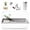 Set, variant on Turtle Tank Acrylic Habitat Kit with Silent Filter & Bottom Drain,UVB Basking Platform Light,Multi-Zone Aquatic Tortoise Enclosure with Hideout,Feeding Area,Plant,Net & Accessories for Baby