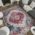 thumbnail image 7 of Diamond Traditional 9' x 12' Red and Pink Polypropylene Indoor Area Rug, 7 of 7