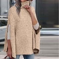 thumbnail image 4 of Women's Lightweight Long Sleeve Knit Cape Sweater Turtleneck Solid Color Pullover Tops, 4 of 4