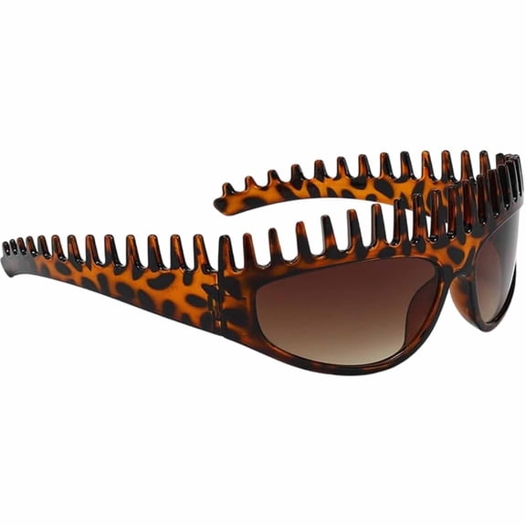 Sunglasses Headband, 2-in-1 Comb-Style Cat Eye Sunglasses for Women,Tortoiseshell Eyewear for Party & Outdoor