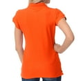 thumbnail image 3 of Basico Women Junior's Short Sleeve Slim Fit  Polo Shirt  100% Cotton, 3 of 4