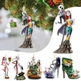 thumbnail image 1 of Adornos para árboles de Navidad, 6 piezas de colgantes de acrílico, bonitos adornos de pesadilla para árboles de Navidad, decoración colgante para interiores de casas, fiestas de Halloween, adornos pa, 1 of 7