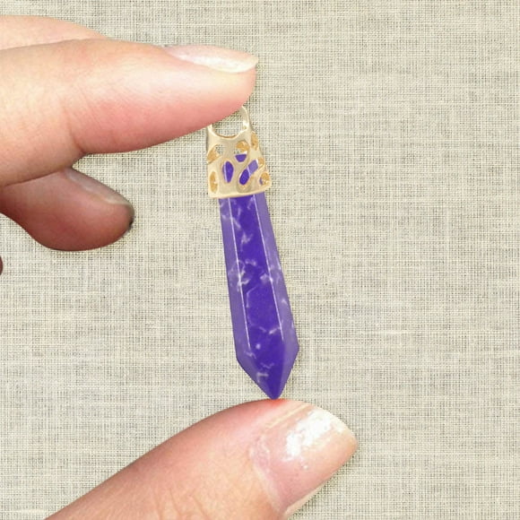 Pebble tray for plant humidity! Natural Amethyst White Powder Crystal Dongling Blue Gold Tiger Eye Stone Hexagonal Column 9 X 40 Mm Hexagonal Crystal Column