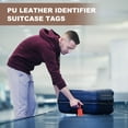 thumbnail image 5 of Uxcell Luggage Tags, PU Leather Travel Luggage Tags Identifier Suitcase Labels for Baggage Privacy Protection Accessories Ships White, 5 of 6