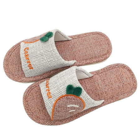

Cathalem Men And Women Slippers Home Slippers Indoor Slip Slippers Creative Radish Soft Bottom Cotton Women Loafer Slippers Boots Pink 8