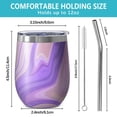 thumbnail image 5 of 12oz Insulated Wine Tumbler with Lid & Straw, Stainless Steel Egg Shape Cup, Liquid & Marble Print, 5 of 5