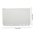 thumbnail image 2 of Fznkrag A6 15x Binder Pockets Plastic Binder Clear Zipper Loose Leaf Bags Document Bill Folder Storage Bags Zipper Folders Pouch, 2 of 10