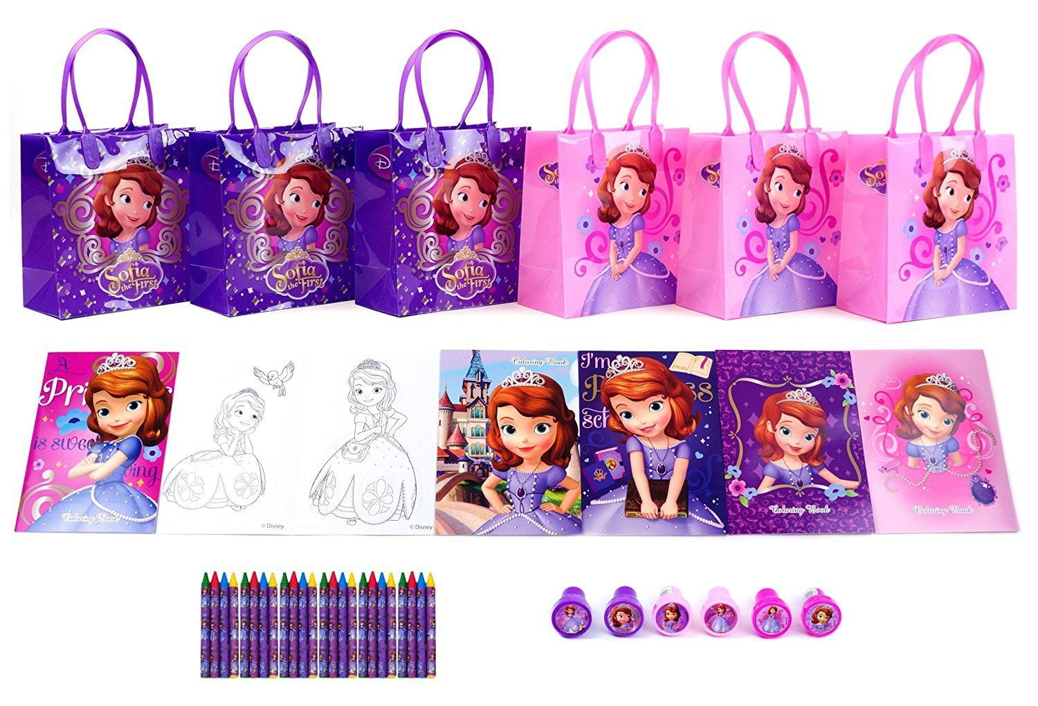 Sofia the First Disney Princess Kids Birthday Party Favor Crayons