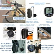 POINTERTECK Bike Speedometer Waterproof Wireless Bicycle Bike Computer and Cycling Odometer with Multi-Function LCD Backlight Display