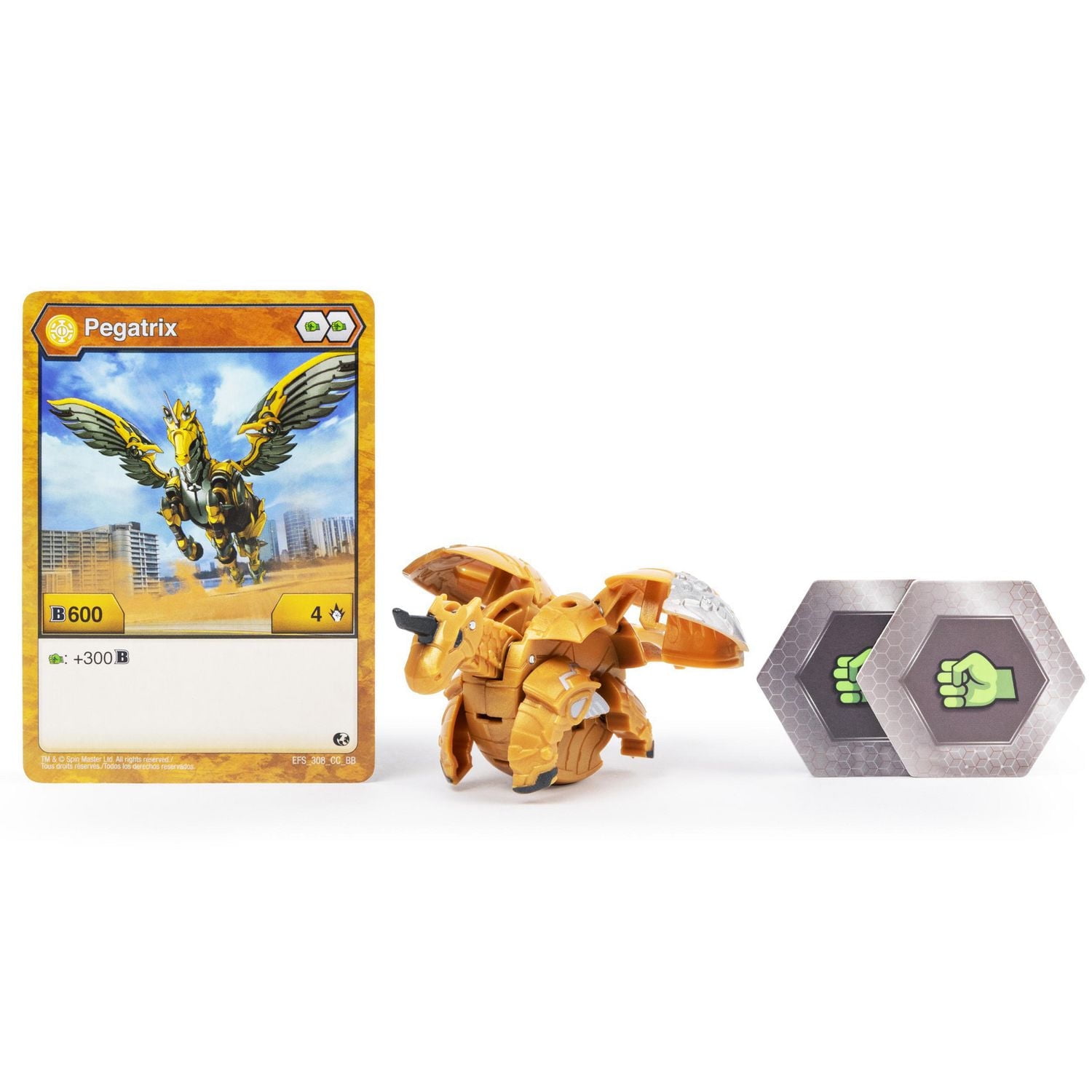 Bakugan, Aurelus Pegatrix, Créature transformable à collectionner de 5 cm, à partir de 6 ans