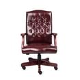 thumbnail image 5 of Scranton & Co Traditional Faux Leather High-Back Tufted Executive Chair in Red, 5 of 7