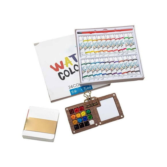 2025 New Pocket Artist Watercolor Travel Set Mini Watercolor Travel Paint With Clip Portable Mini Watercolor Paint Travel Set For Drawing Art Party Worm Farm for Kids