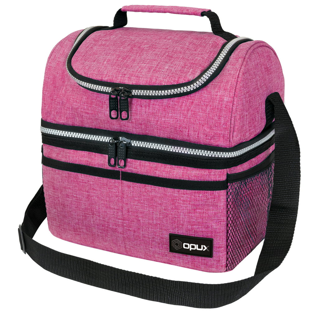 Insulated Dual Compartment Lunch Bag for Women, Ladies | Double Deck ...
