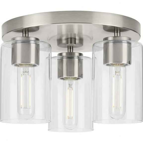 P350237-009-Progress Lighting-Cofield - 3 Light Flush Mount In Contemporary Style-7.75 Inches Tall and 12 Inches Wide-Brushed Nickel Finish