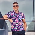 thumbnail image 4 of Fotbe Skull mushroom colorful cute Camiseta Polo de Golf para Hombre con Estampado – Camisa Deportiva Transpirable con Cuello Abotonado-XX-Large, 4 of 6