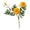 Orange, variant on bestolf Artificial Marigold 3 Head UV Resistant Fake Silk Flower with Leaves Indoor Outdoor Garden Table Centerpiece Faux Bloom Decoration