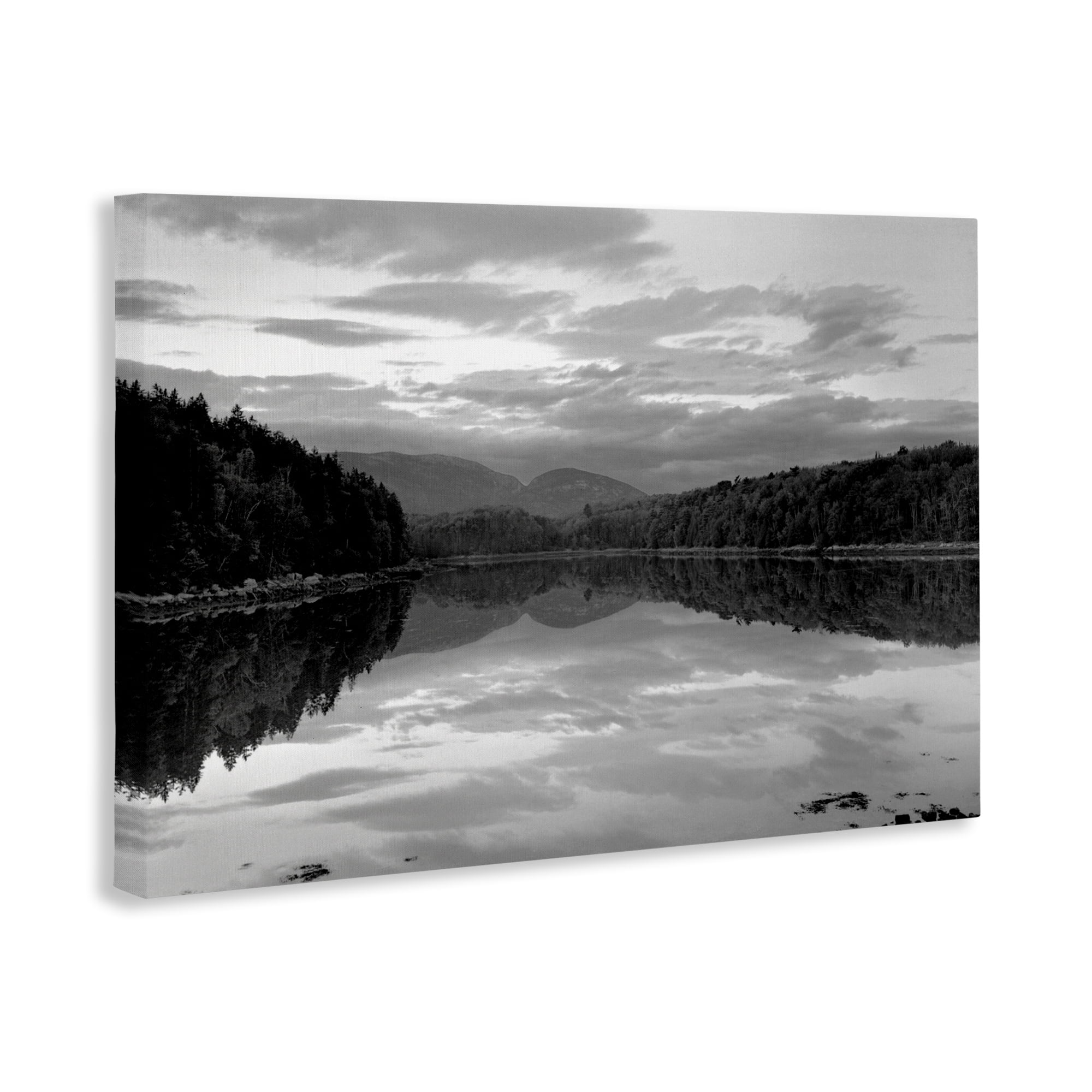 Stupell Industries Acadia Reflection in Monochrome Canvas Wall Art, design by MJ Photography