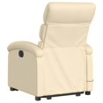 thumbnail image 4 of vidaXL Stand up Massage Recliner Chair Cream Fabric, 4 of 5