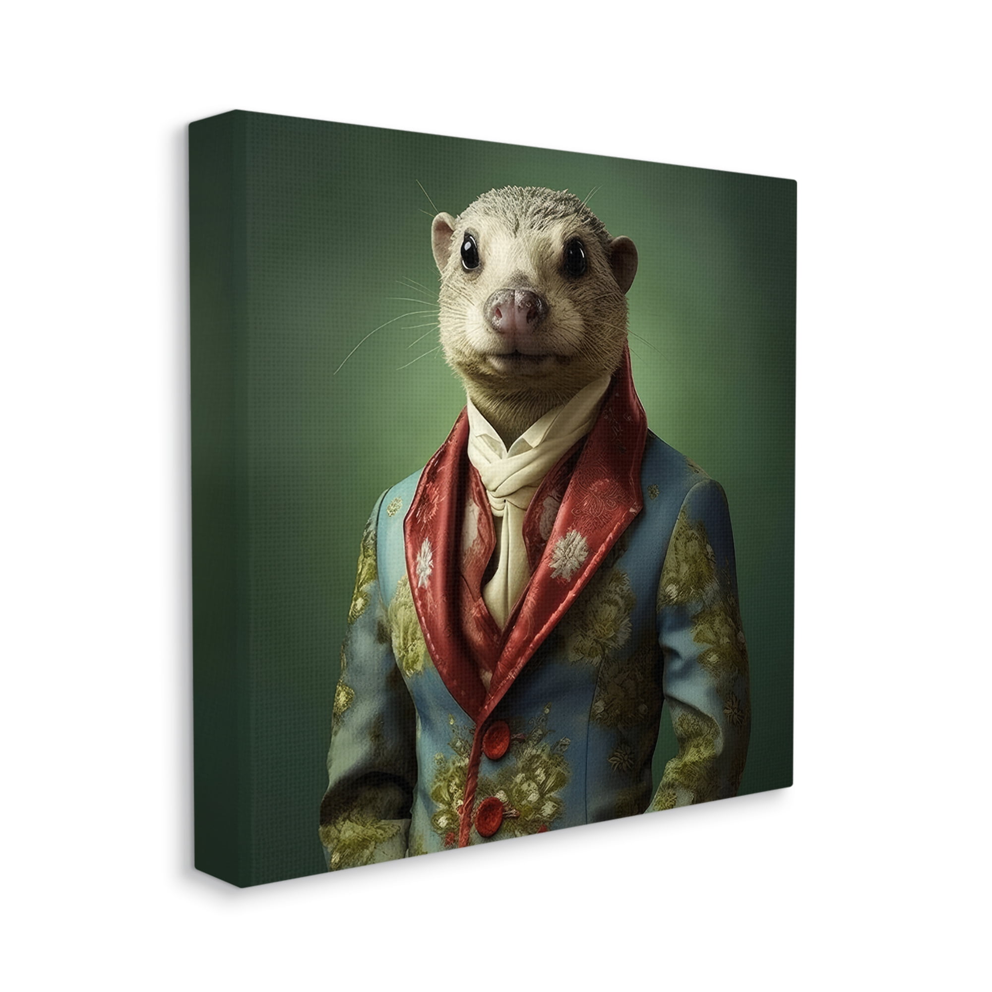 Stupell Industries Classy Animal Fashion Portrait Animals & Insects Painting Gallery Wrapped Canvas Art Print Wall Art, 24 x 24