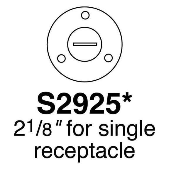 Hubbell Wiring Device-Kellems Box Cover, Floor Box Type, 1 Gang, Brass S2925