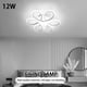 thumbnail image 4 of Luces Techo LED Modernas Con Flores Lámpara 12W Blanca (blanca), 4 of 9