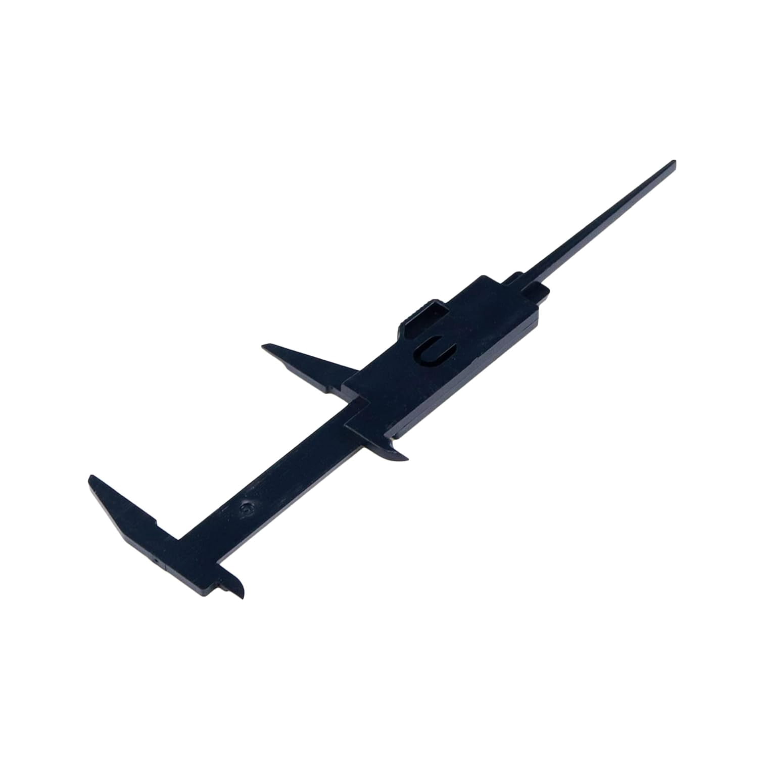 10pcs Plastic Vernier Caliper Mini Plastic Caliper Double Scale Measuring Tool for Student Jewelry Eyebrow Stencil 0-80mm/0-3.15 Inch Black